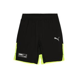 PUMA Sportovní kalhoty  světle zelená / černá / stříbrná / bílá