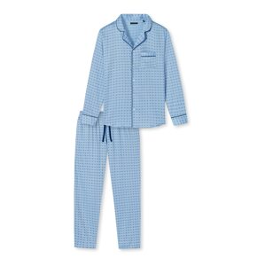 SCHIESSER Pyžamo dlouhé 'Minimal Print' noční modrá / světlemodrá