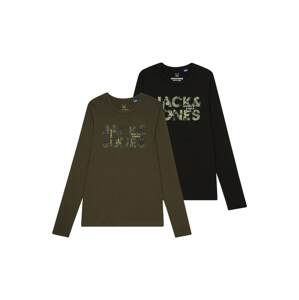 Jack & Jones Junior Tričko zelená / olivová / černá
