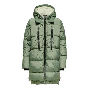 ONLY Zimní kabát 'Nora' zelená / černá
