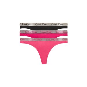 Calvin Klein Underwear Tanga  pink / černá / stříbrná
