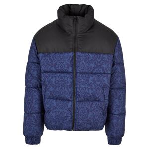 Urban Classics Zimní bunda indigo / chladná modrá / černá