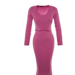 Trendyol Úpletové šaty pink