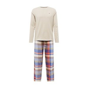 Tommy Hilfiger Underwear Pyžamo dlouhé  modrý melír / hnědá / kámen / světle červená