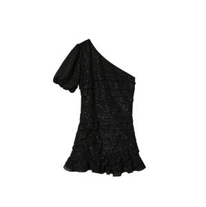 MANGO Koktejlové šaty 'Flac' černá