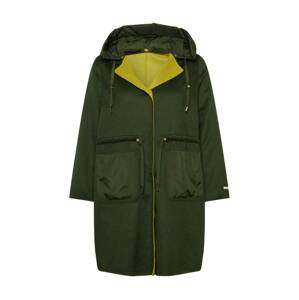 SAMOON Přechodný kabát  žlutá / tmavě zelená