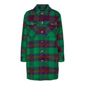 PIECES Přechodný kabát 'NELLIE'  zelená / fialová / červená