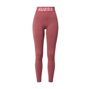GUESS Sportovní kalhoty  pink / bordó