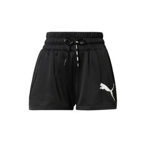 PUMA Sportovní kalhoty 'Fit Tech Knit 3" Short' černá / bílá
