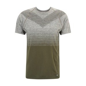 ASICS Funkční tričko  šedý melír / olivová