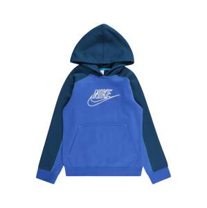 Nike Sportswear Mikina královská modrá / tmavě modrá / bílá