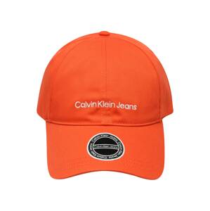 Calvin Klein Jeans Kšiltovka oranžová / bílá