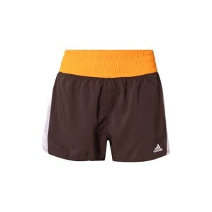 ADIDAS SPORTSWEAR Sportovní kalhoty  tmavě hnědá / šeříková / jasně oranžová / bílá