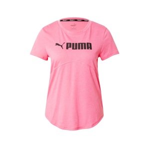 PUMA Funkční tričko 'Fit Heather Tee' světle růžová / černá