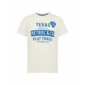 Petrol Industries Tričko  nebeská modř / přírodní bílá