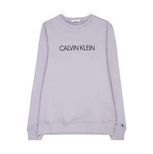 Calvin Klein Jeans Mikina pastelová fialová / černá