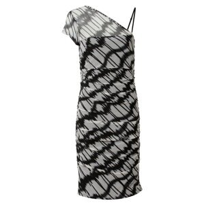 DKNY Koktejlové šaty černá / barva bílé vlny