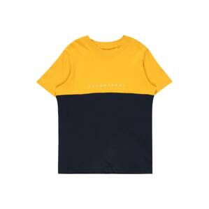 Jack & Jones Junior Tričko 'COPENHAGEN' noční modrá / zlatě žlutá / bílá