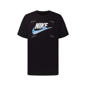 Nike Sportswear Tričko  azurová / černá / bílá