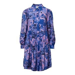 Y.A.S Košilové šaty 'NILLO'  modrá / světlemodrá / tmavě modrá / růžová