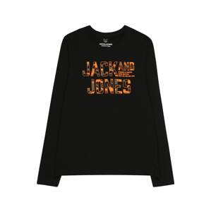 Jack & Jones Junior Tričko 'PEACE WALKER' tmavě zelená / oranžová / černá