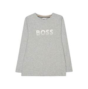 BOSS Kidswear Tričko šedý melír / bílá