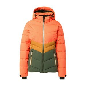 KILLTEC Sportovní bunda hořčicová / tmavě zelená / oranžová