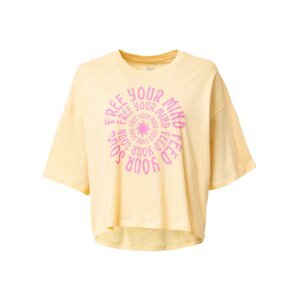 BILLABONG Tričko 'FEELING FREE'  pastelově žlutá / světle růžová