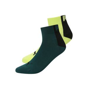 PUMA Ponožky  smaragdová / kiwi / černá