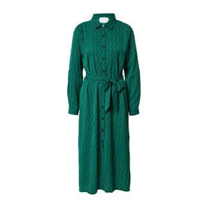 SISTERS POINT Košilové šaty 'ERON'  tmavě zelená / černá