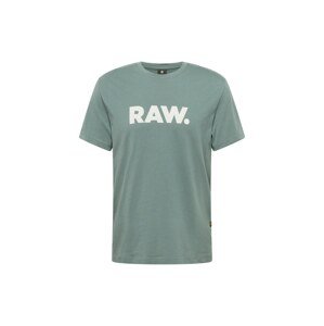 G-Star RAW Tričko tmavě zelená / bílá