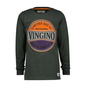 VINGINO Tričko 'Jardo' smaragdová / světle fialová / oranžová / černá
