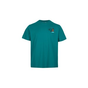 O'NEILL Tričko 'Window Surfer'  aqua modrá / smaragdová / oranžová / černá