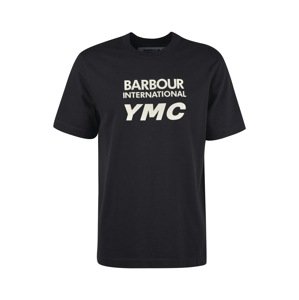 Barbour International Tričko 'Horsted' černá / bílá