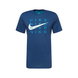 NIKE Funkční tričko modrá / azurová modrá / bílá