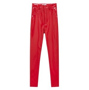 Pull&Bear Kalhoty  červená