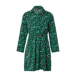 Mela London Košilové šaty zelená / černá / bílá