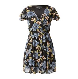 Mela London Letní šaty světle béžová / chladná modrá / olivová / černá