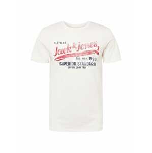 JACK & JONES Tričko 'BILL'  noční modrá / světle červená / bílá