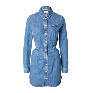 Tommy Jeans Košilové šaty  námořnická modř / modrá džínovina / červená / bílá