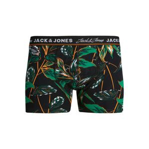 JACK & JONES Boxerky  zelená / oranžová / černá / bílá