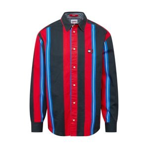 Tommy Jeans Košile modrá / jasně červená / černá / bílá