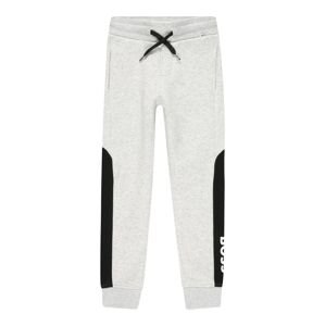 BOSS Kidswear Kalhoty  šedý melír / černá / bílá