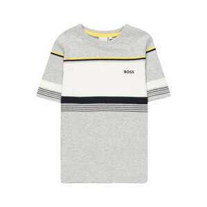 BOSS Kidswear Tričko  námořnická modř / žlutá / šedý melír / bílá