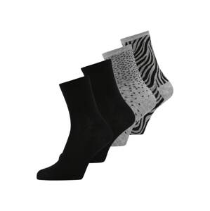 Lindex Ponožky  šedá / černá