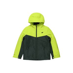4F Sportovní bunda limetková / tmavě zelená