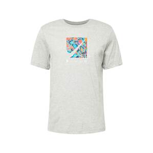 NIKE Funkční tričko azurová / šedý melír / lososová / bílá