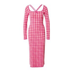 Warehouse Úpletové šaty pink / pudrová