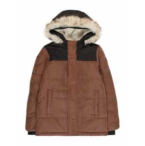 Abercrombie & Fitch Zimní bunda béžová / pueblo / černá