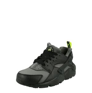 Nike Sportswear Tenisky 'HUARACHE RUN GS'  tmavě šedá / svítivě zelená / černá